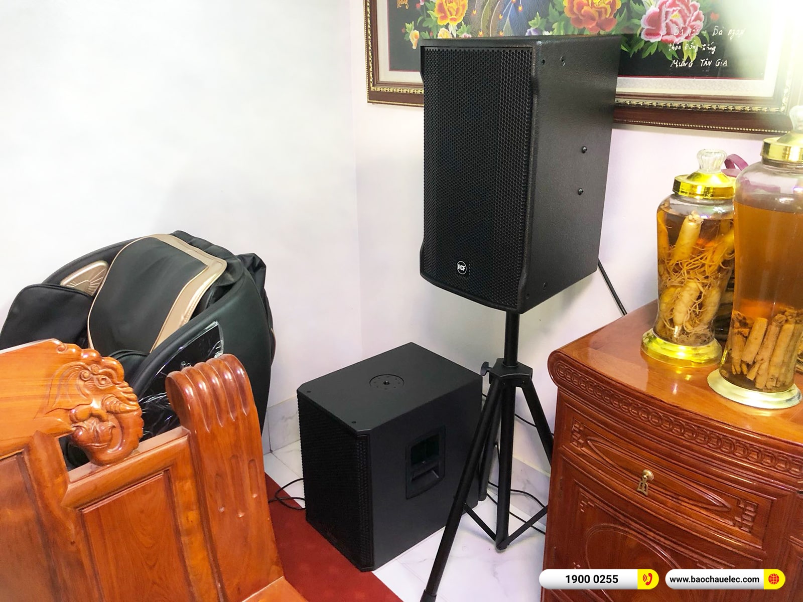 Lắp đặt dàn karaoke RCF hơn 131tr cho chú Điệp tại Bắc Giang (RCF CMAX 4112, Xli3500, KX180A, 702AS MK3, VM200, AAP P8) 