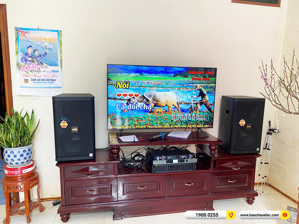 Lắp đặt dàn karaoke BMB hơn 58tr cho chú Duân tại Thái Bình (BMB 1212SE, DAD 950, KSP50) 