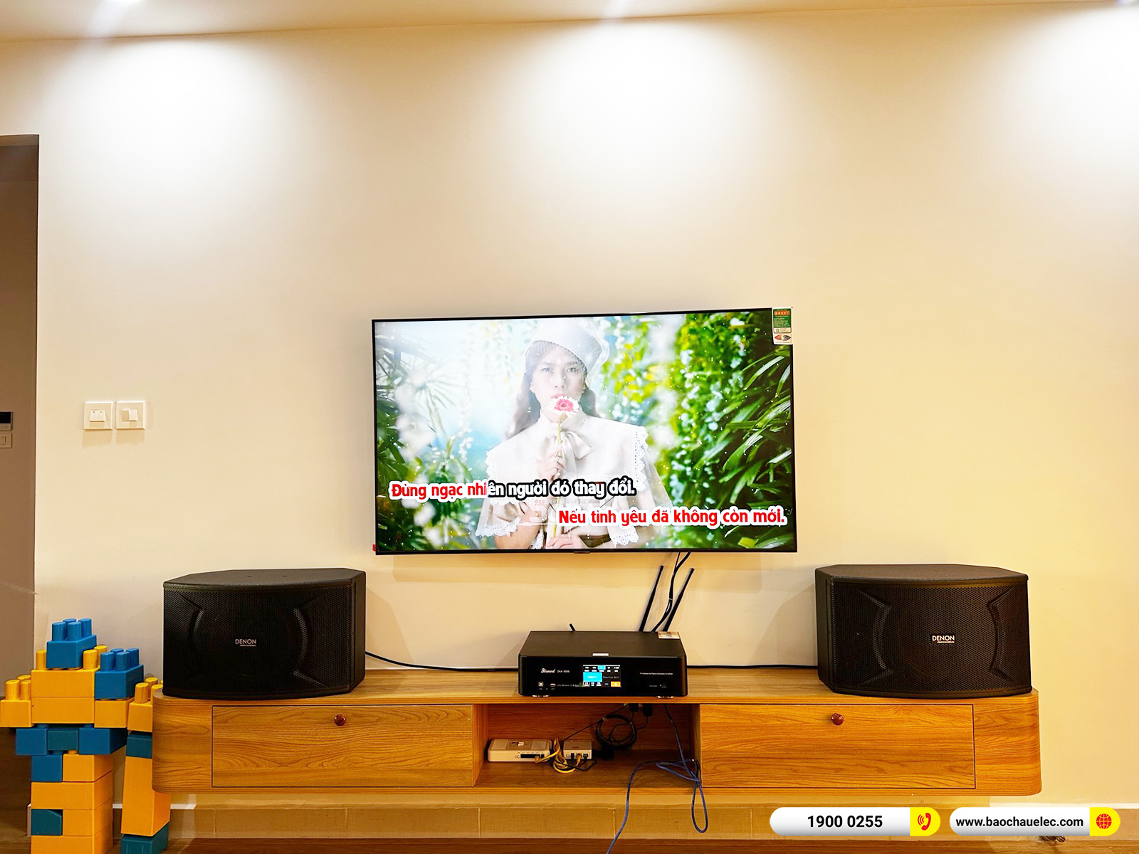 Lắp đặt dàn karaoke Denon gần 15tr cho anh Hải tại Hà Nội 