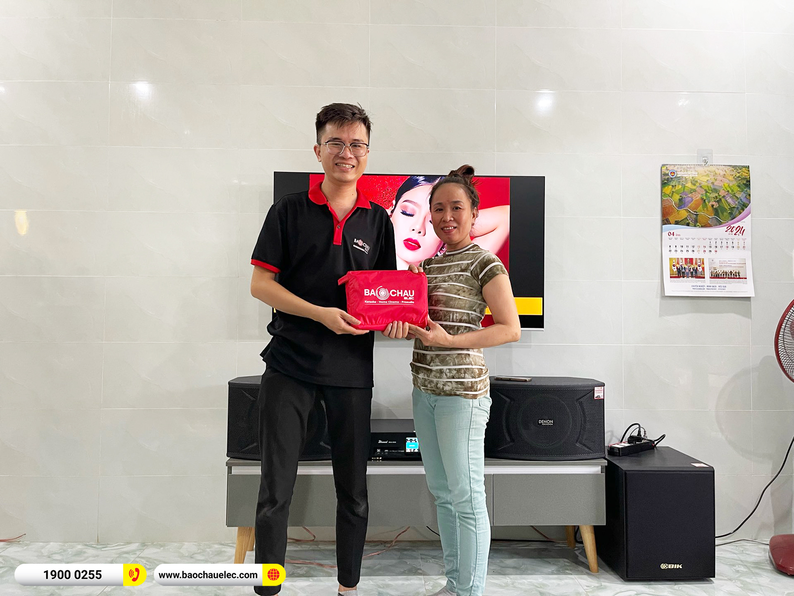 Lắp đặt dàn karaoke Denon hơn 22tr cho chị Hằng tại Đồng Nai