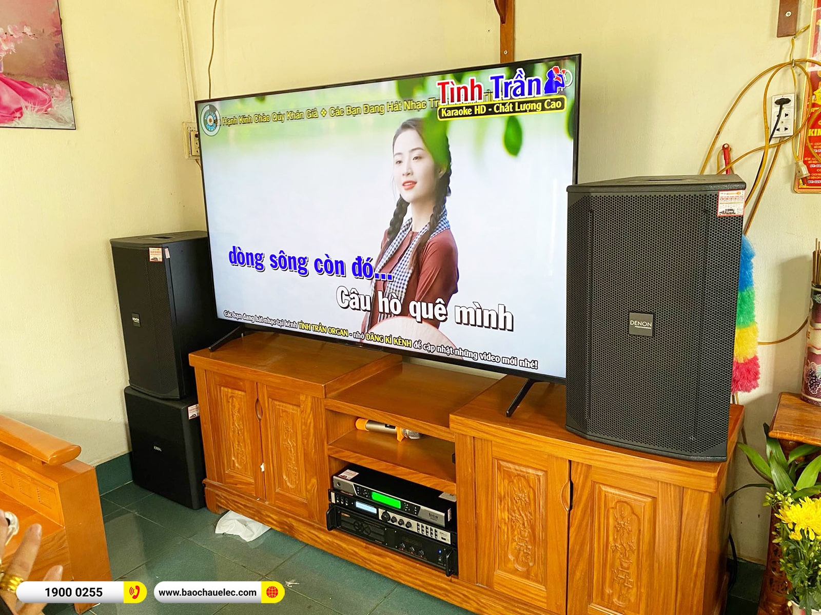 Lắp đặt dàn karaoke Denon hơn 51tr cho chị Hòa tại Đồng Nai (Denon DN512, VM830A, X6 Luxury, BJ-W35, UGX12)