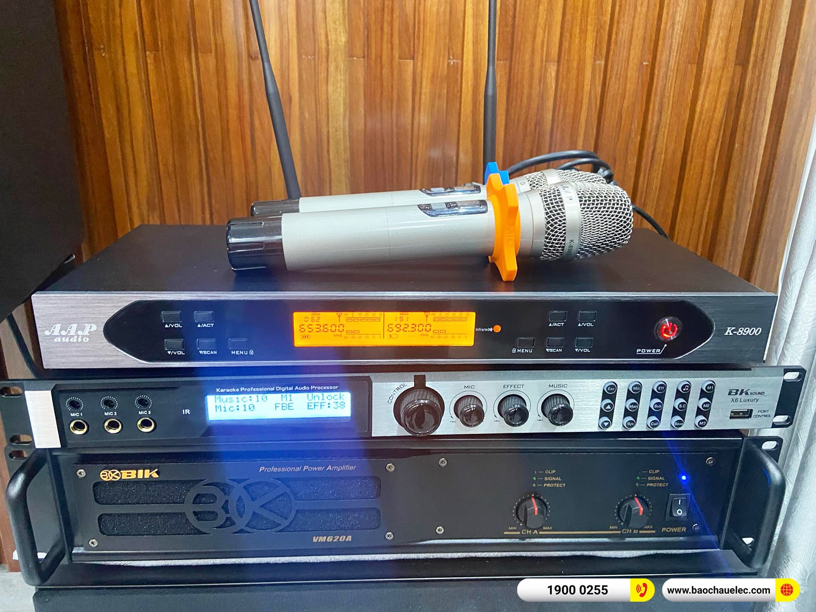 Lắp đặt dàn karaoke Denon hơn 38tr cho cô Hương tại Hải Phòng (Denon DP-R312, VM620A, X6 Luxury, SW715,…)