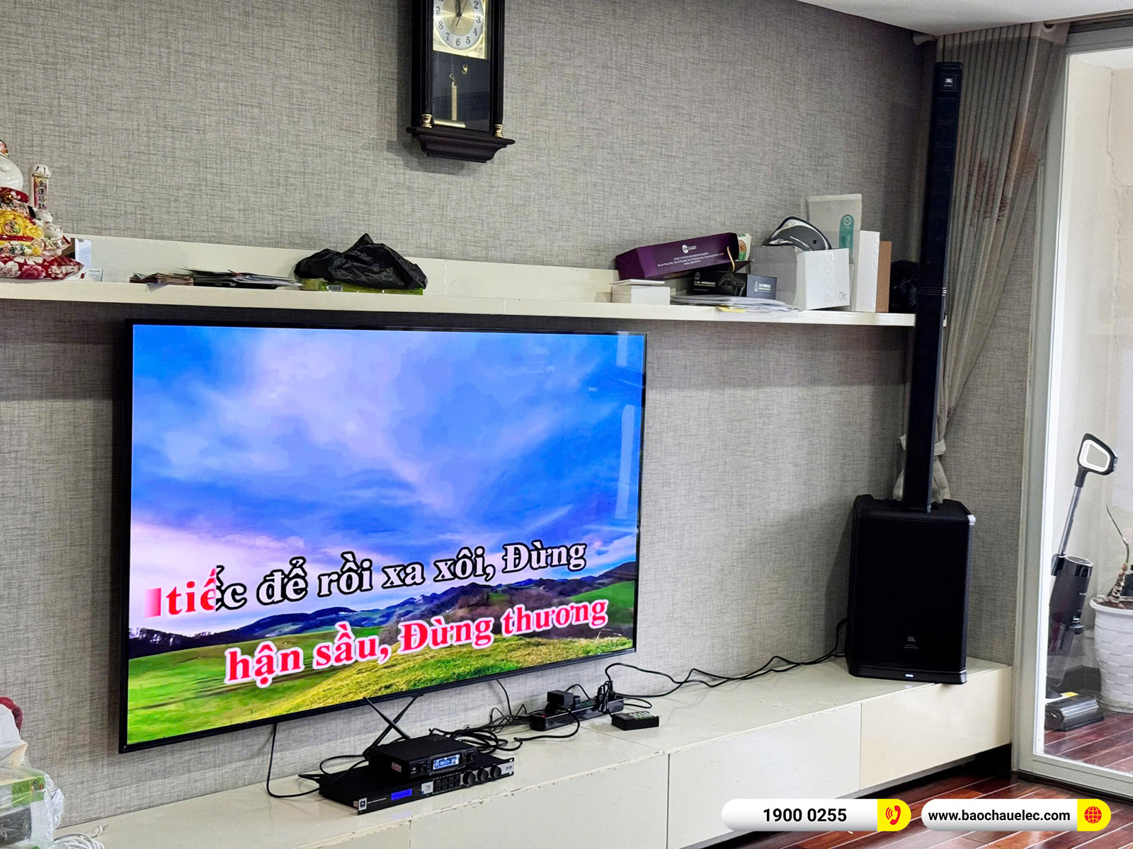 Lắp đặt dàn karaoke di động JBL gần 50tr cho anh Hưng tại Hà Nội 