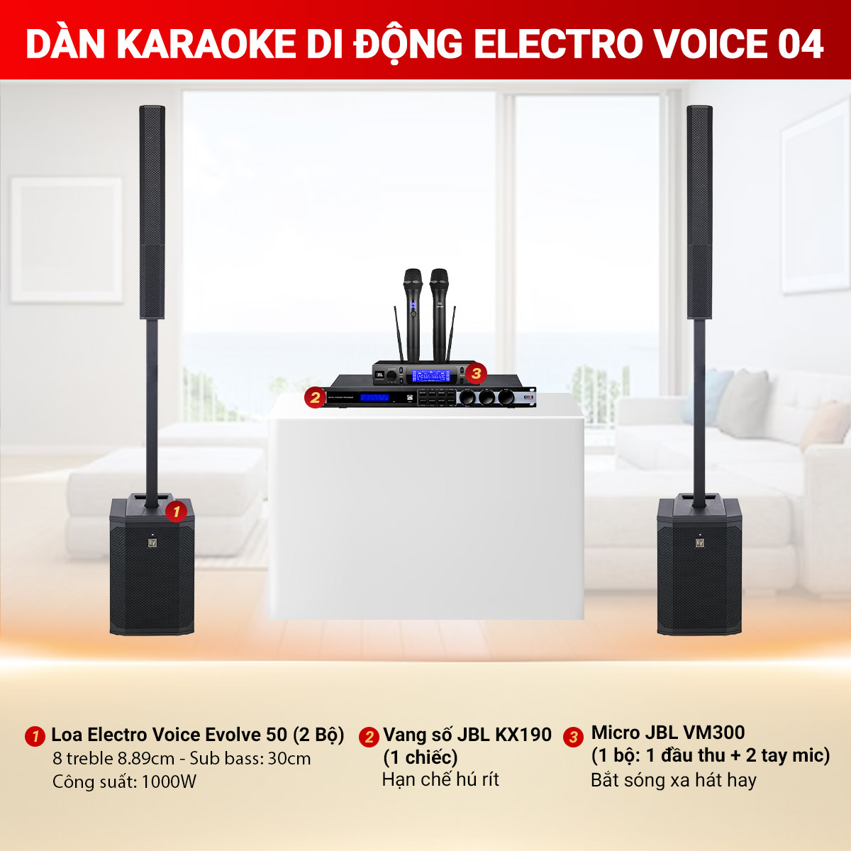 D&agrave;n karaoke di động Electro Voice 04