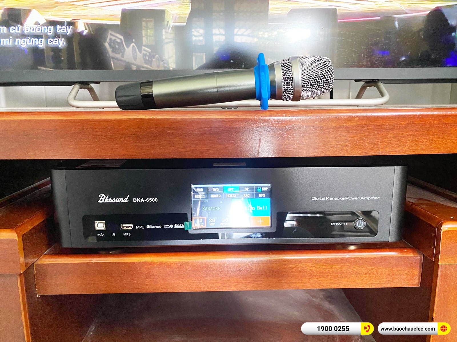Lắp đặt dàn karaoke Domus hơn 19tr cho anh Túy tại Đồng Nai (Dmous DP6100 Max, BKSound DKA 6500)