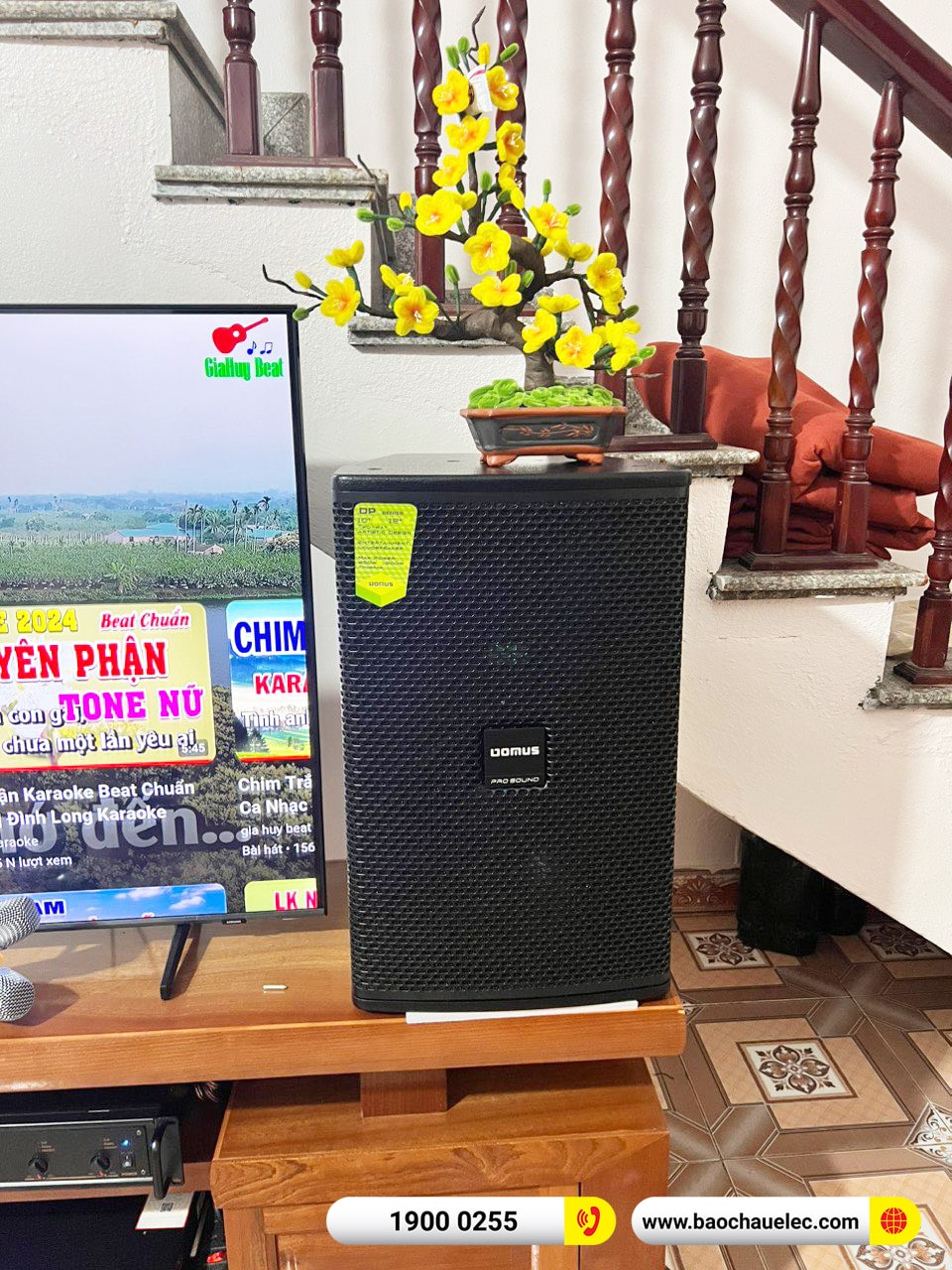 Lắp đặt dàn karaoke Domus hơn 33tr cho chị Thu tại Bắc Ninh (DP6120 Max, VM620A, DSP-9000 Plus, SW715, U900 Plus X) 