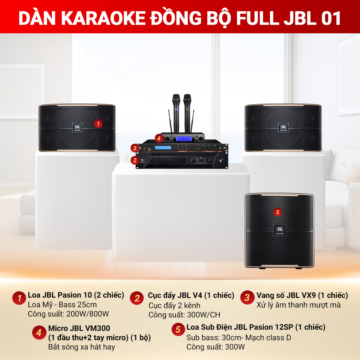 D&agrave;n karaoke đồng bộ full JBL 01