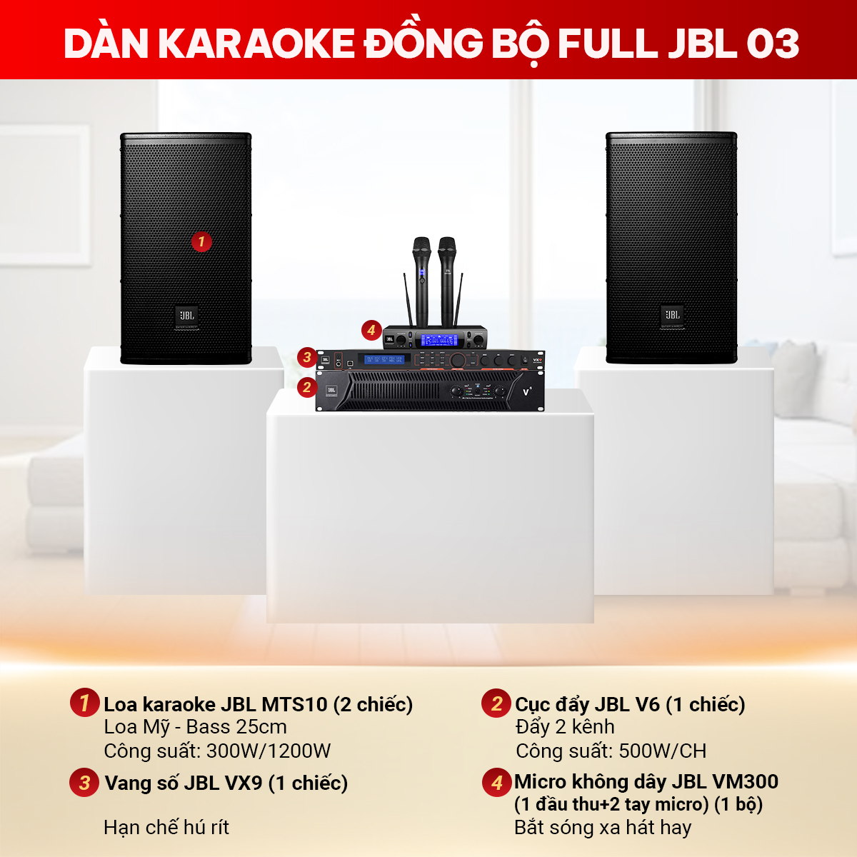 Dàn karaoke đồng bộ full JBL 03