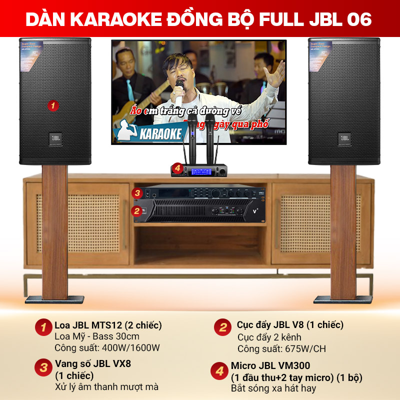 Dàn karaoke đồng bộ full JBL 06