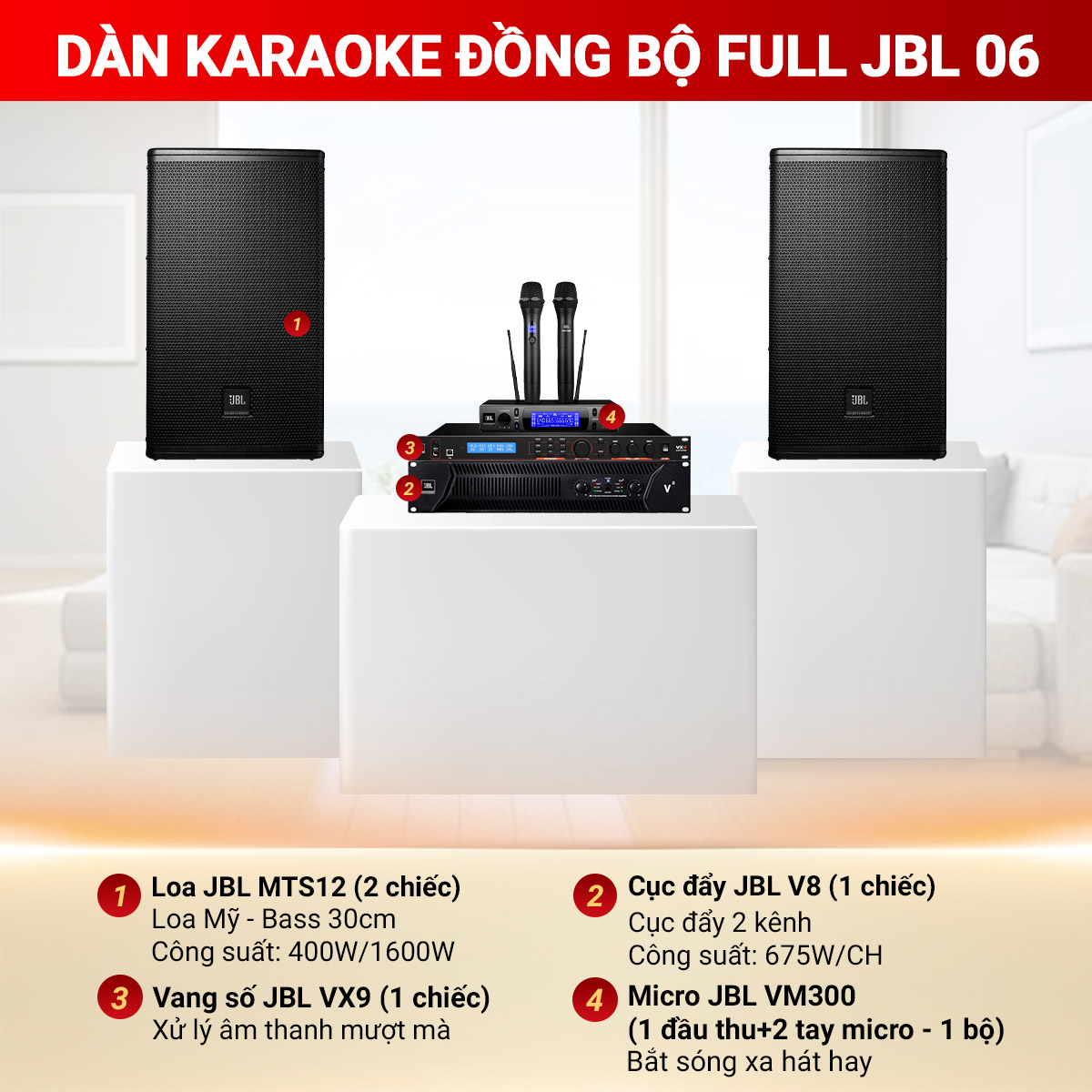 D&agrave;n karaoke đồng bộ full JBL 06