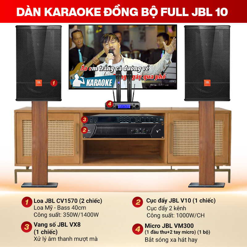 Dàn karaoke đồng bộ full JBL 10