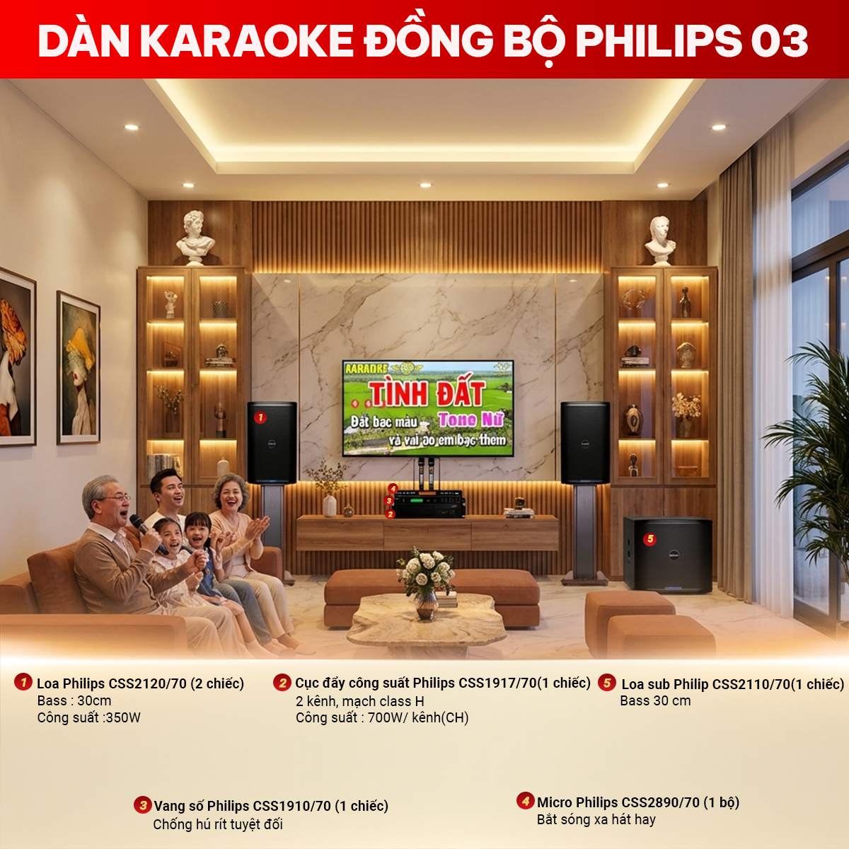 D&agrave;n karaoke đồng bộ Philips 03