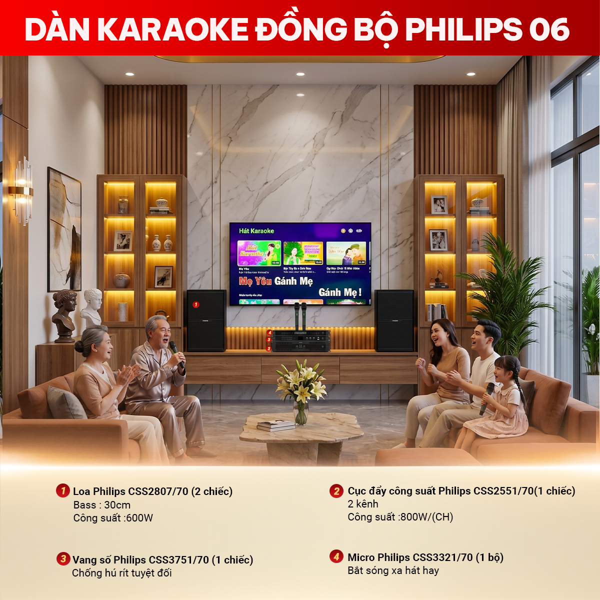 D&agrave;n karaoke đồng bộ Philips 06
