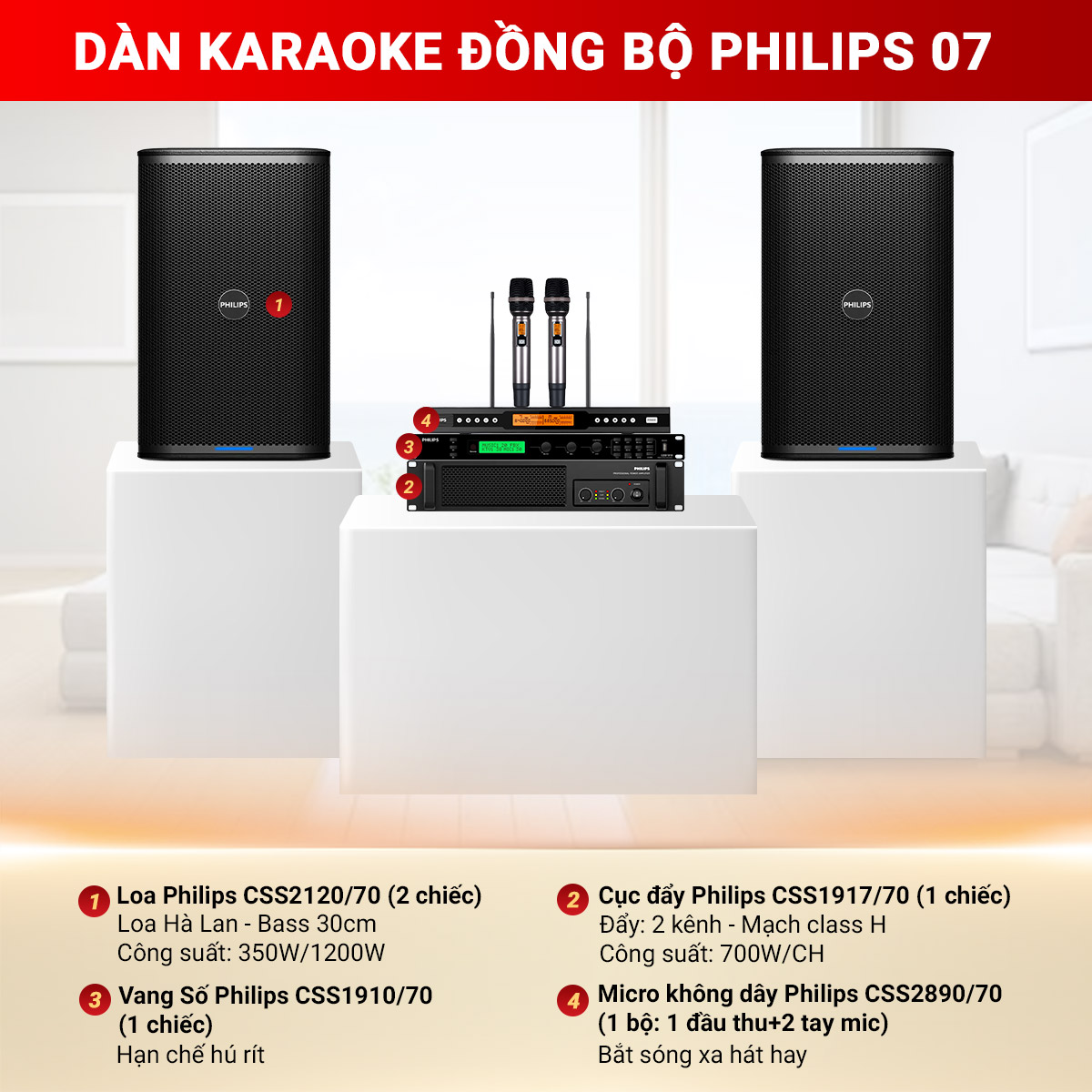 D&agrave;n karaoke đồng bộ Philips 07