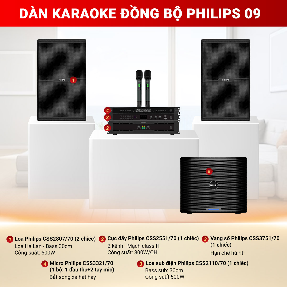 D&agrave;n karaoke đồng bộ Philips 09
