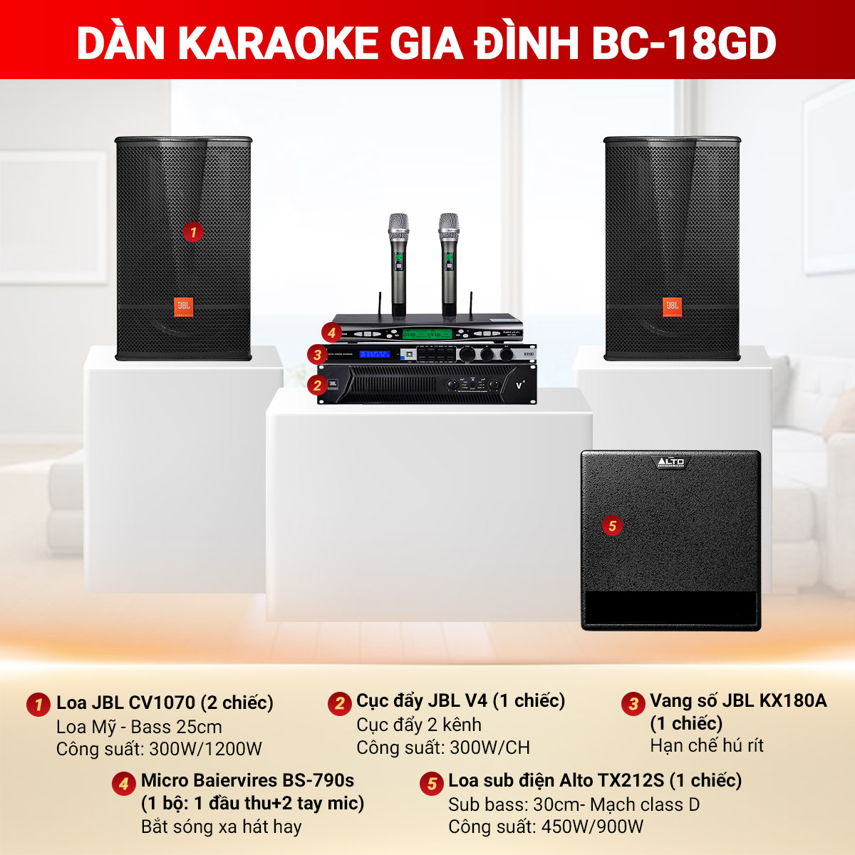 d&agrave;n karaoke BC-18GD