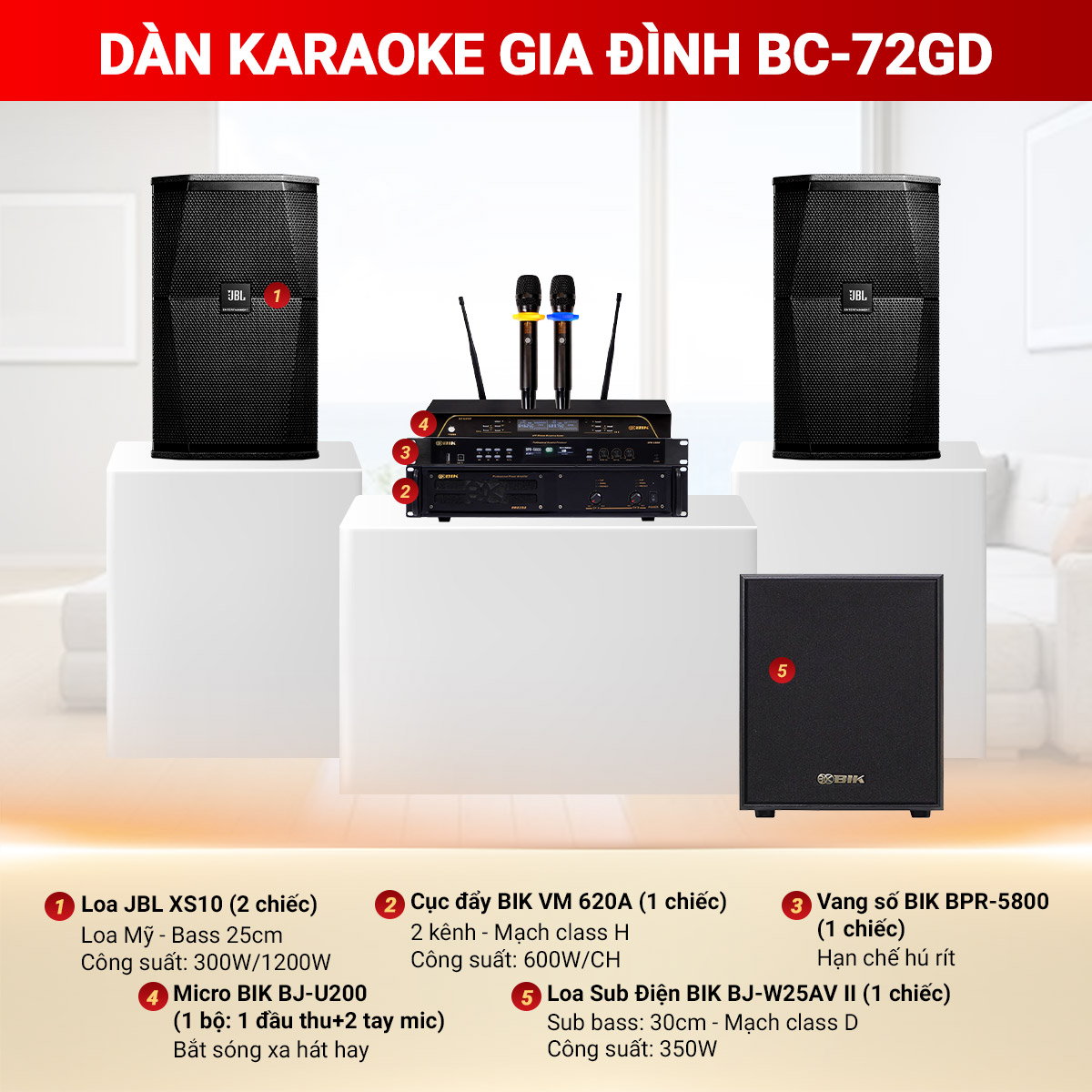 Dàn karaoke gia đình BC-72GD