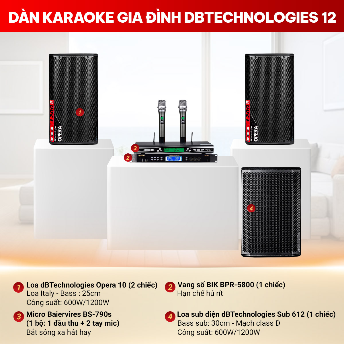 Dàn karaoke gia đình dBTechnologies 12