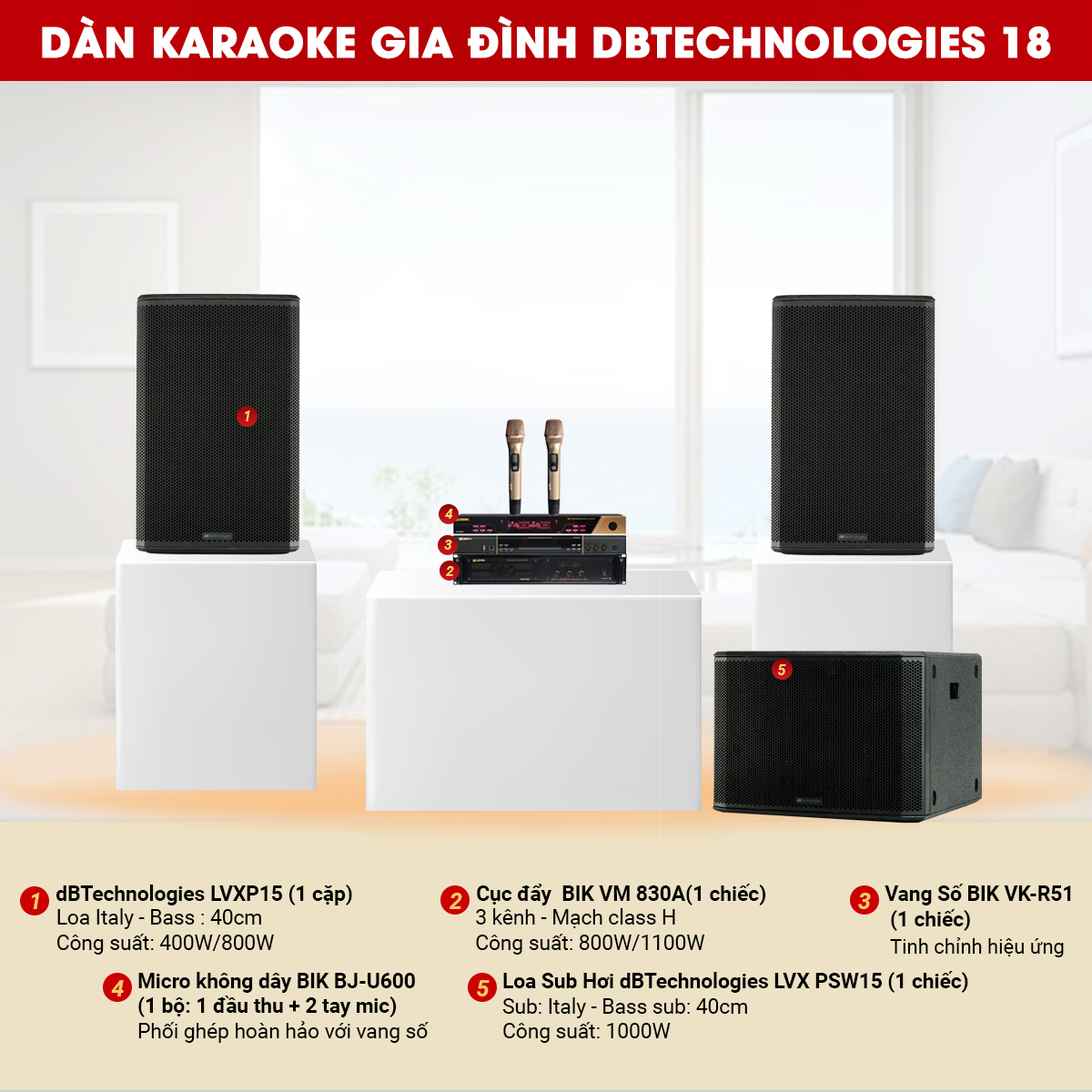 Dàn karaoke gia đình dBTechnologies 18