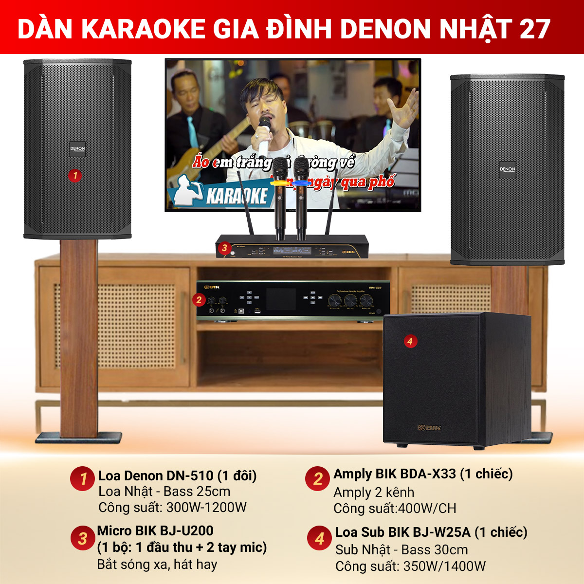 Dàn karaoke gia đình Denon Nhật 27