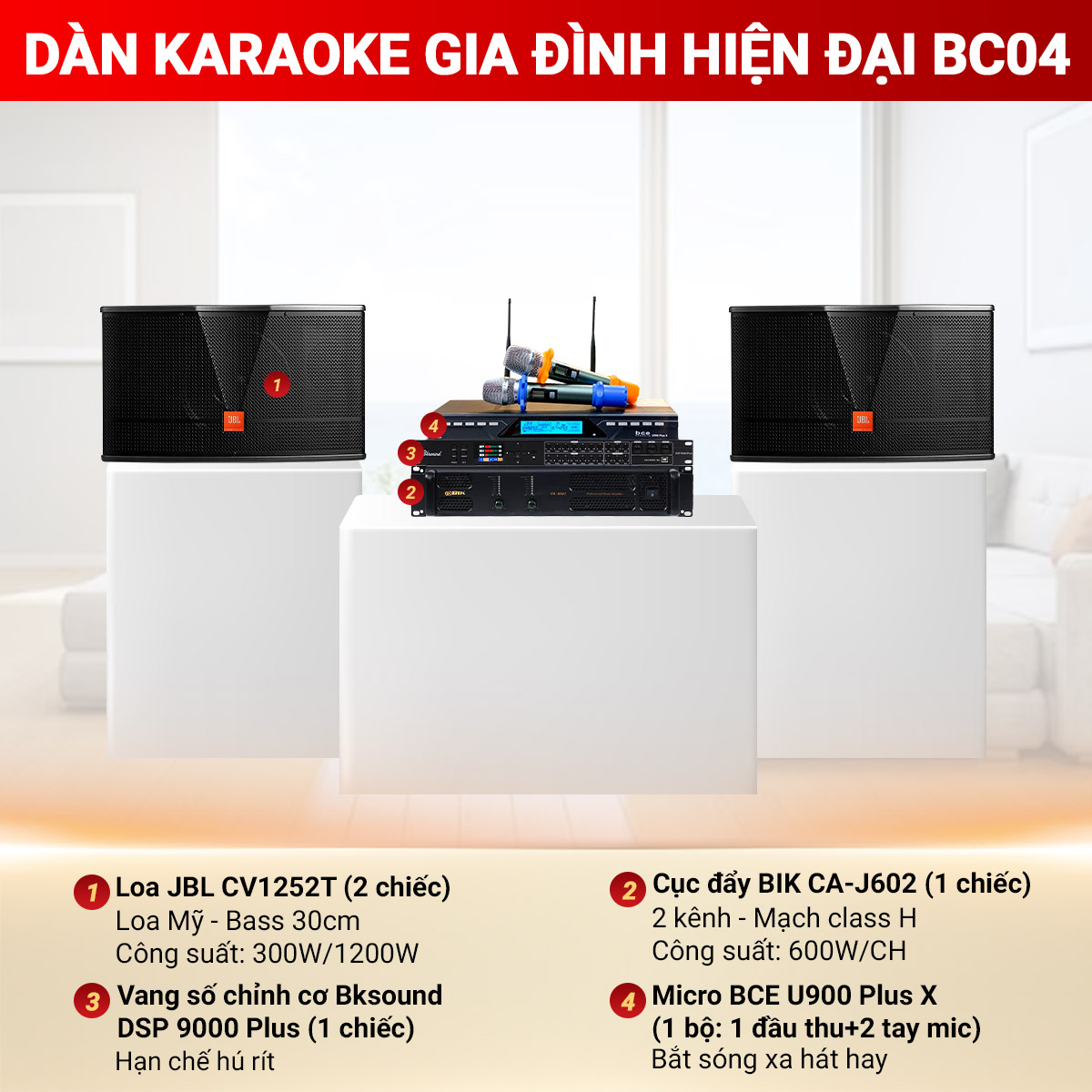 Dàn karaoke gia đình hiện đại BC04