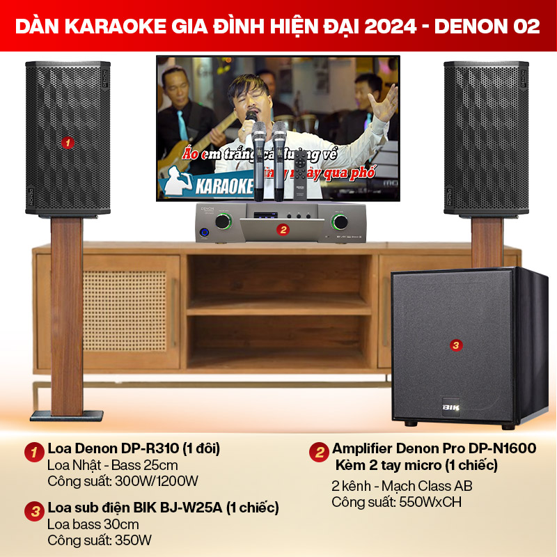 Dàn karaoke gia đình hiện đại 2024 - Denon 02