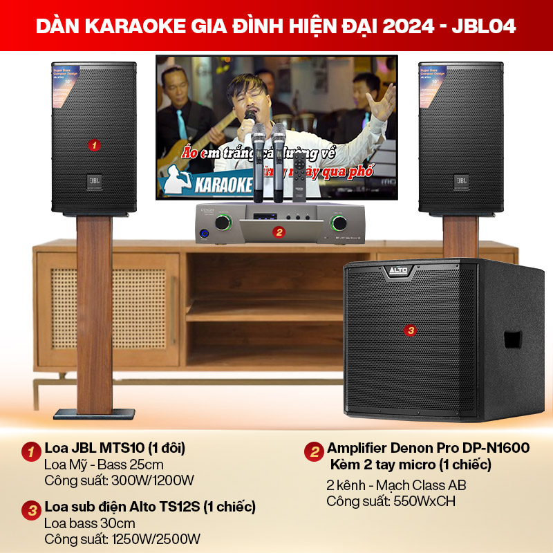 Dàn karaoke gia đình hiện đại 2024 - JBL 04