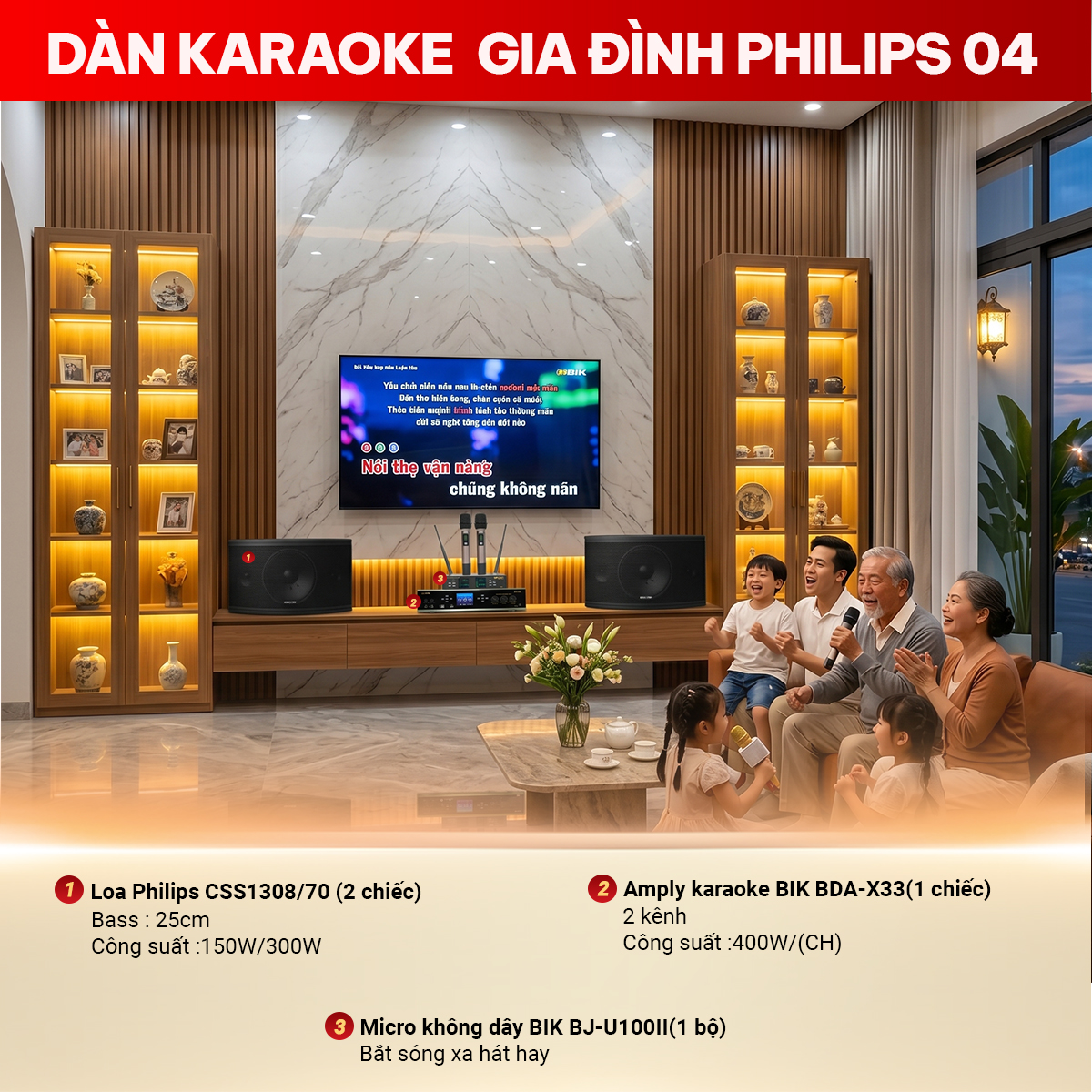 Dàn karaoke gia đình Philips 04