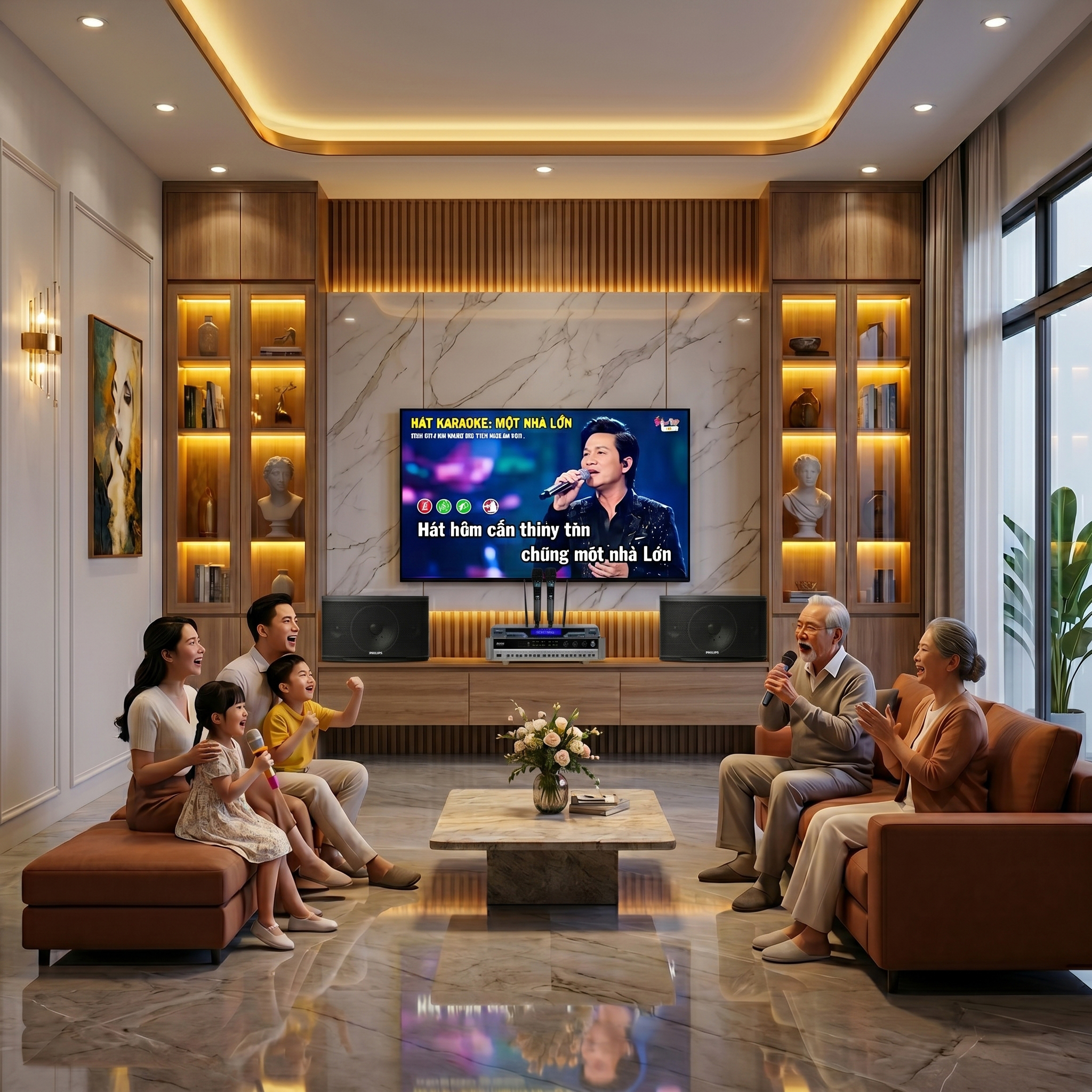 D&agrave;n karaoke gia đ&igrave;nh Philips 05