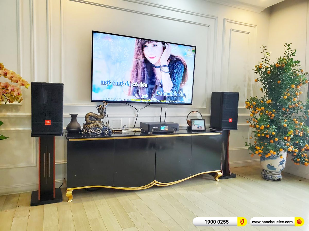 Lắp đặt dàn karaoke JBL hơn 33tr cho bác Bình tại Hà Nội (JBL CV1070, BKSound DKA 6500)