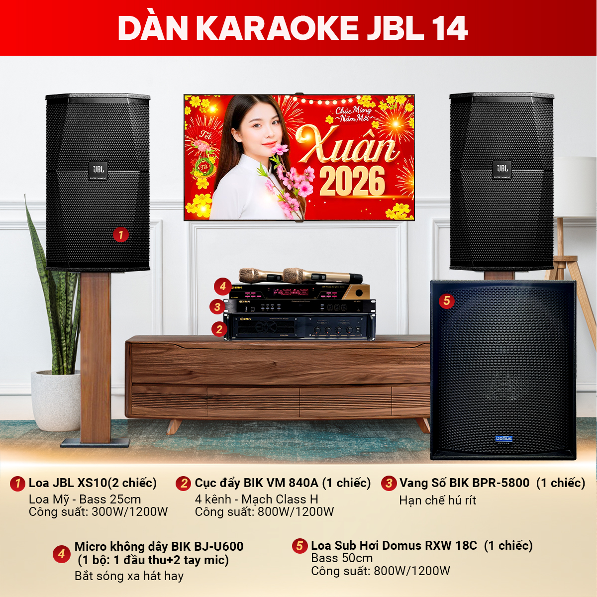 D&agrave;n karaoke JBL 14