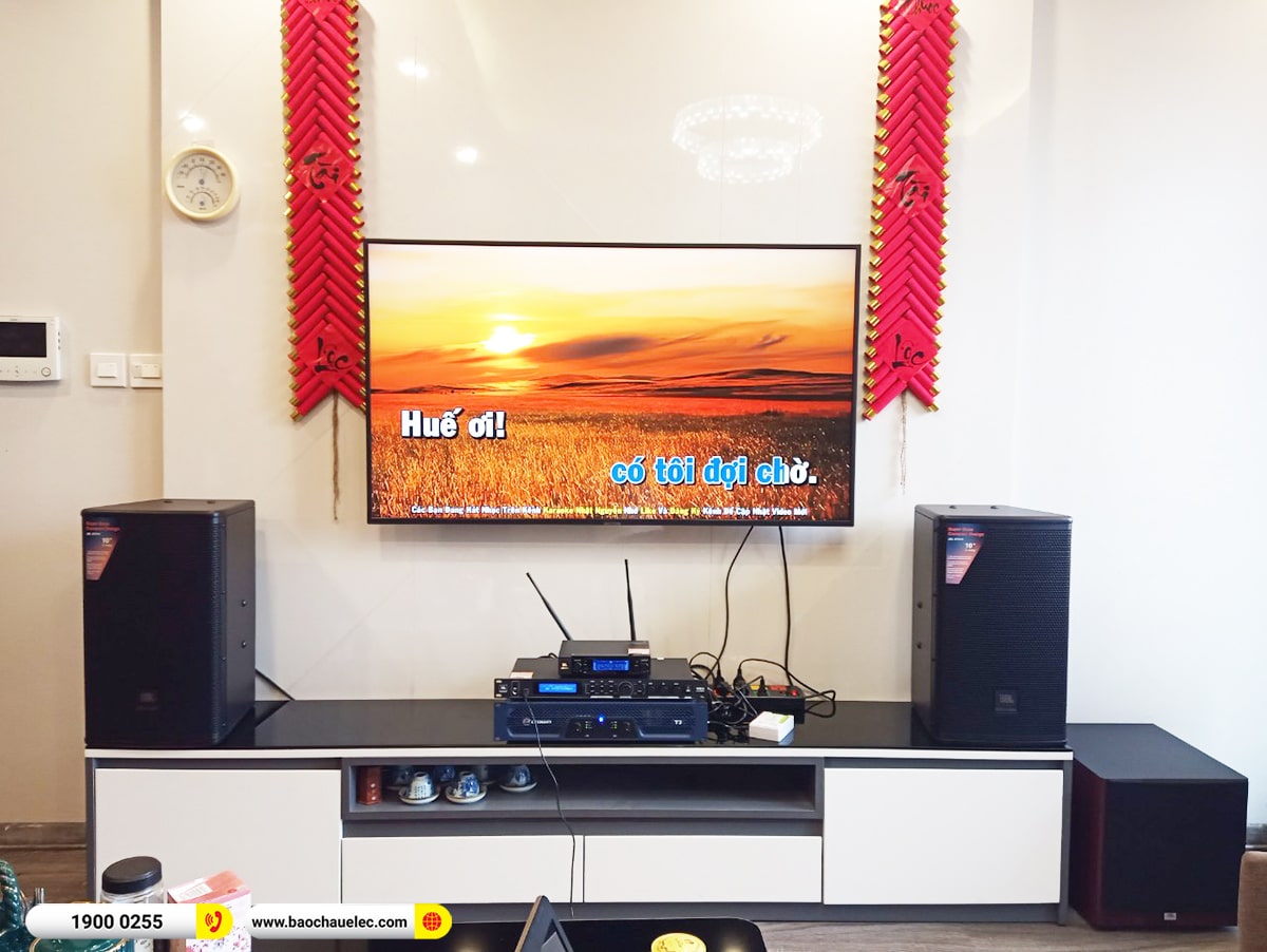 Lắp đặt dàn karaoke JBL hơn 55tr cho anh Giang tại Hà Nội (JBL MTS10, Crown T3, JBL VX8, A100P, JBL VM200)