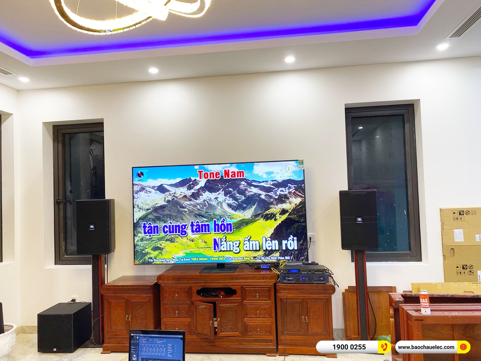 Lắp đặt dàn karaoke JBL gần 84tr cho anh Hà tại Hà Nội (JBL KP4012 G2, Crown T7, JBL VX8, A120P, JBL VM300)
