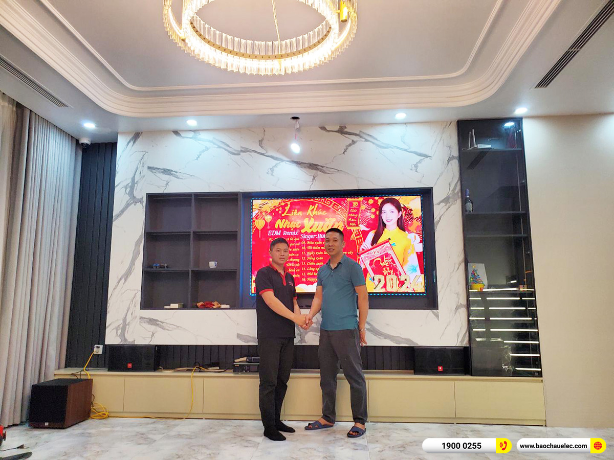 Lắp đặt dàn karaoke JBL hơn 35tr cho anh Hoàng tại Hà Nội (JBL CV1852T, BIK BDA-X33, JBL A100P, JBL VM300)