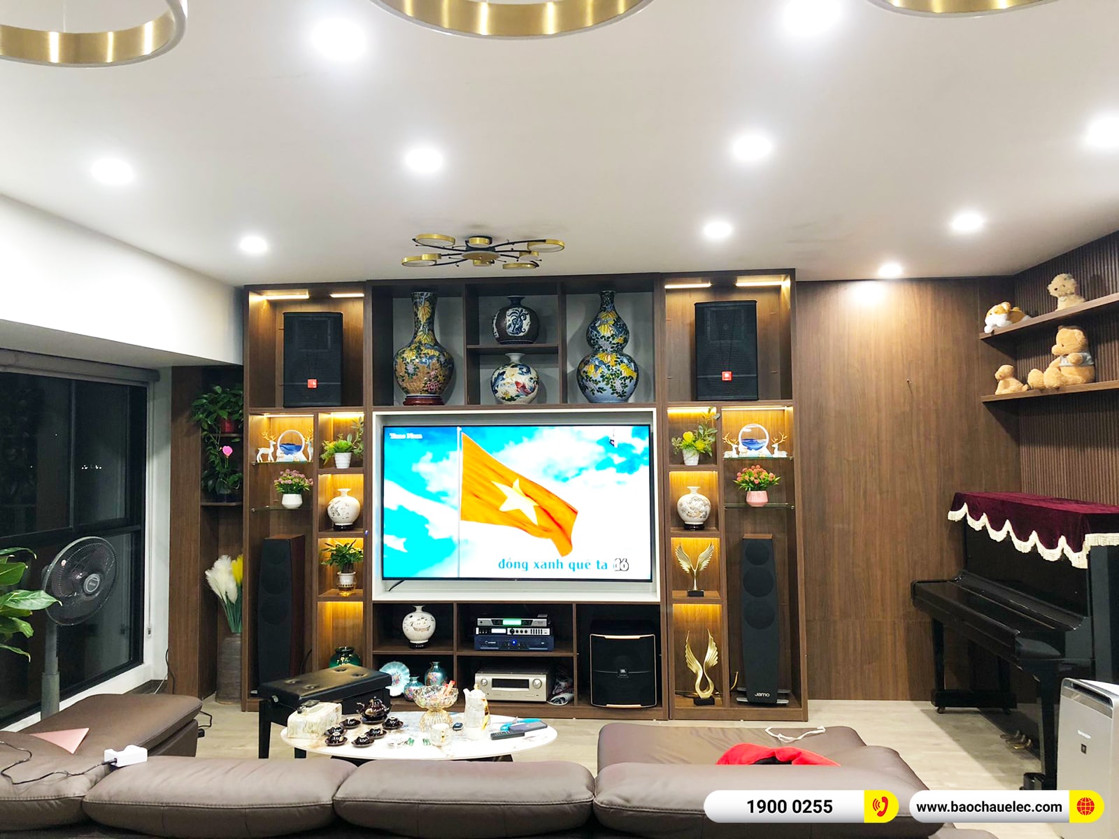 Lắp đặt dàn karaoke JBL hơn 62tr cho anh Hùng tại Hà Nội (JBL CV1070, Crown T7, X6 Luxury, A120P, UGX12) 