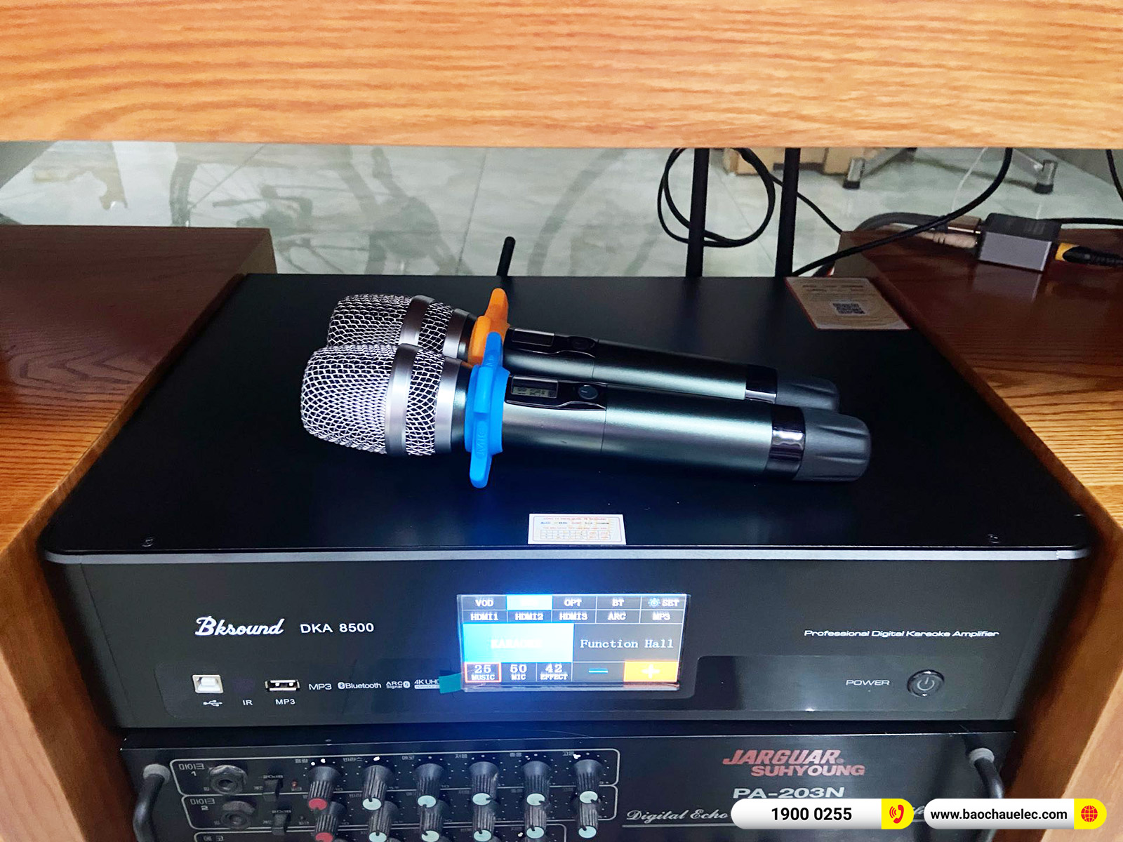 Lắp đặt dàn karaoke JBL hơn 28tr cho anh Minh tại Quảng Ninh (JBL Pasion 10, BKSound DKA 8500, SW612MK II) 