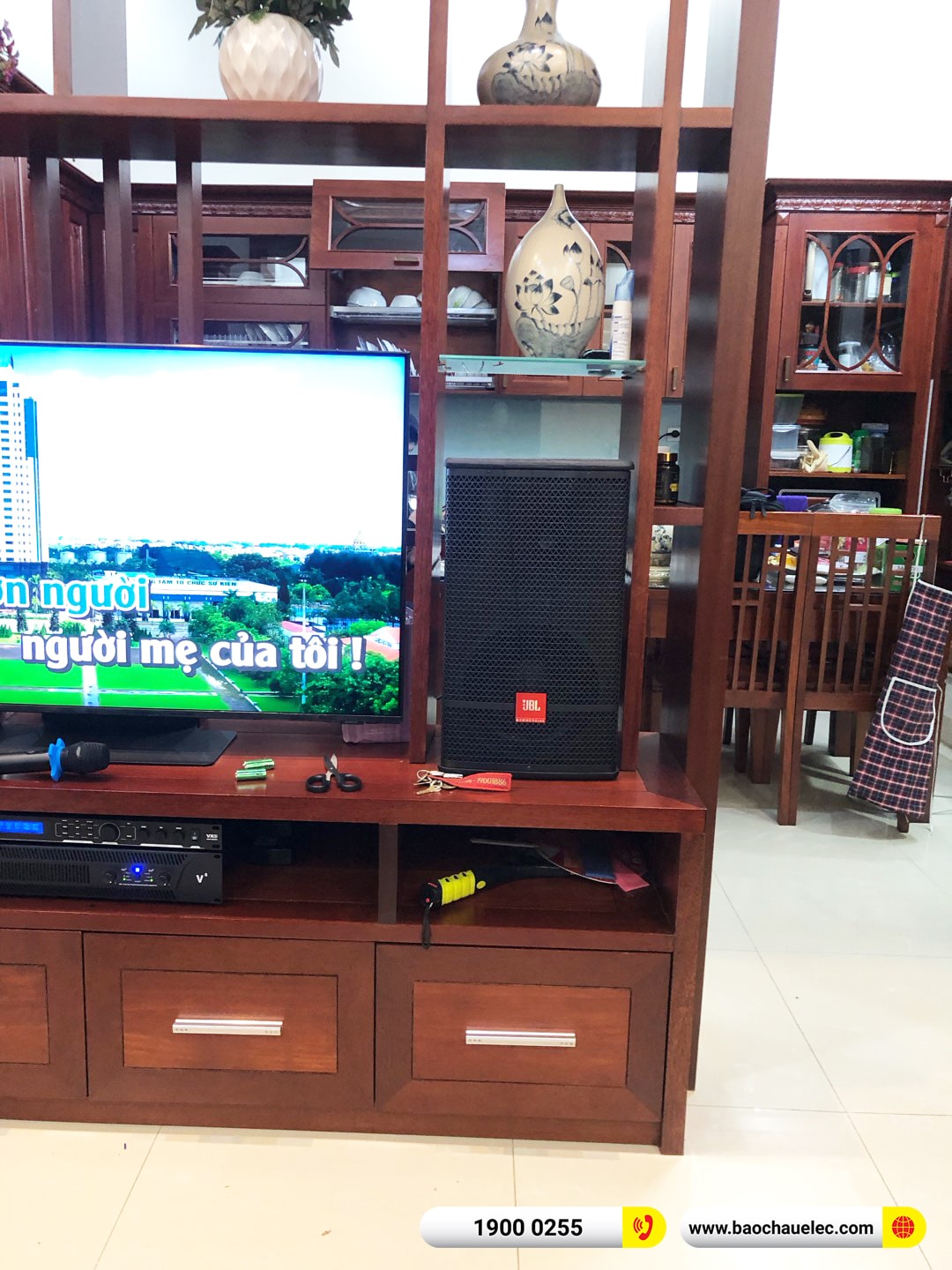 Lắp đặt dàn karaoke JBL hơn 61tr cho anh Tuấn tại Hưng Yên (JBL CV1070, JBL V6, JBL VX8, JBL A100P, VM300)