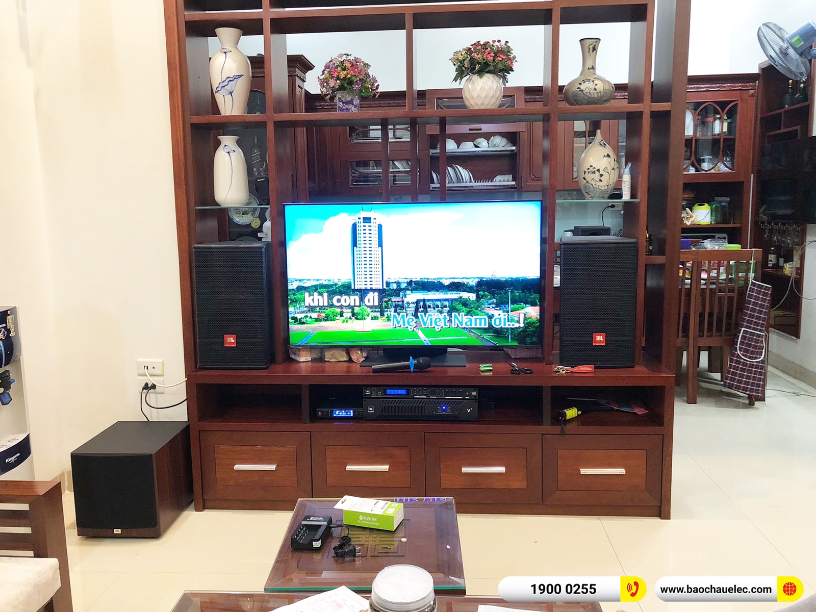 Lắp đặt dàn karaoke JBL hơn 61tr cho anh Tuấn tại Hưng Yên (JBL CV1070, JBL V6, JBL VX8, JBL A100P, VM300)