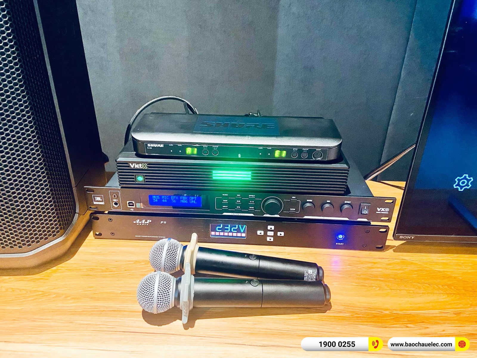 Lắp đặt dàn karaoke JBL hơn 152tr cho anh Tuấn tại Quảng Ninh (JBL PRX912, VX8, JBL PRX915XLF, BLX288A/SM58,…)