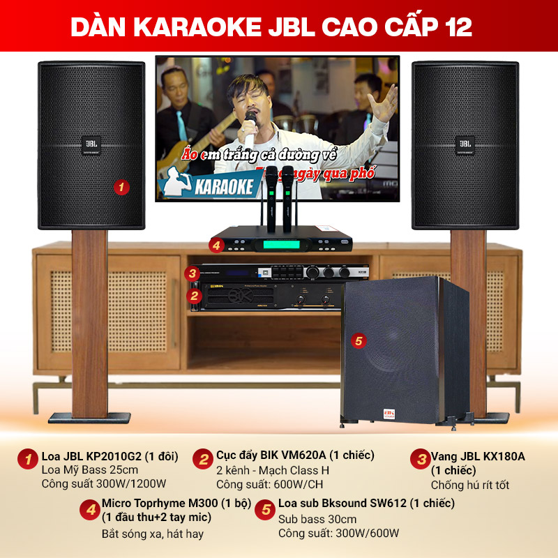 Dàn karaoke JBL cao cấp 12