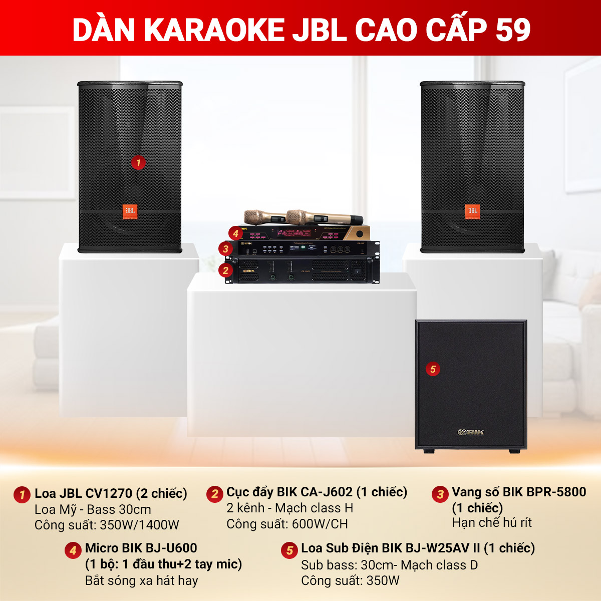D&agrave;n karaoke JBL cao cấp 59