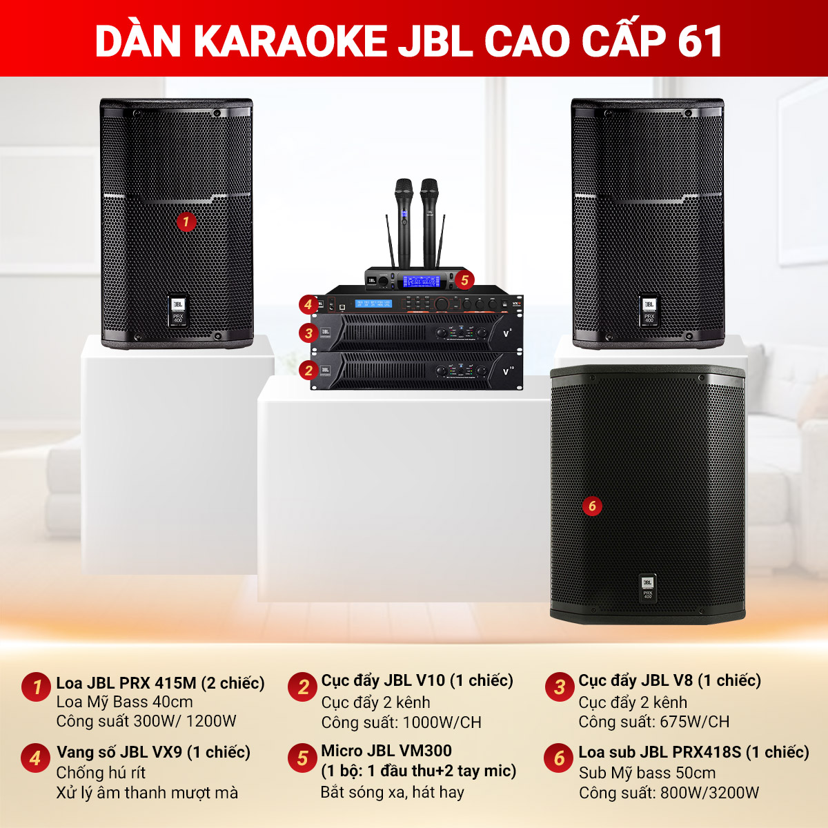 D&agrave;n karaoke JBL cao cấp 61
