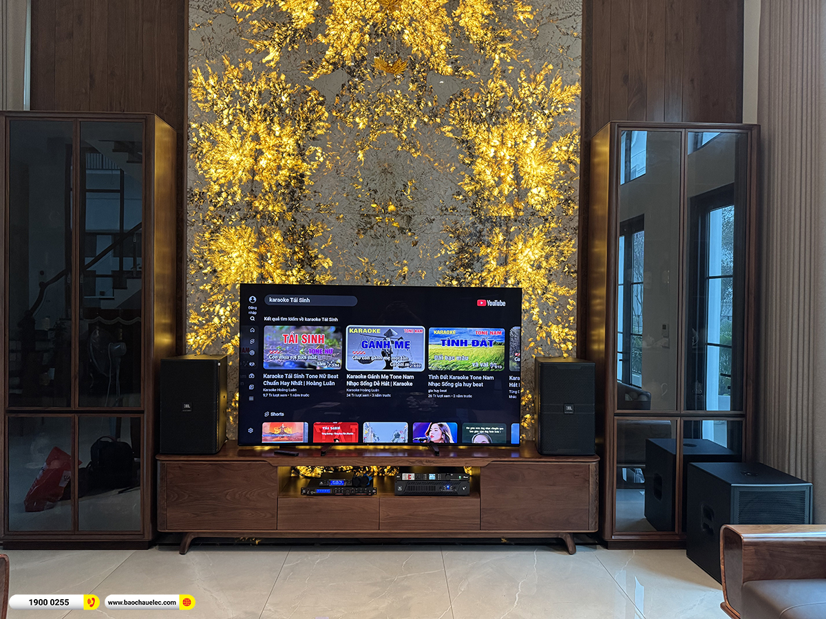 Lắp đặt d&agrave;n karaoke JBL hơn 90tr cho chị Thơm tại H&agrave; Nội 