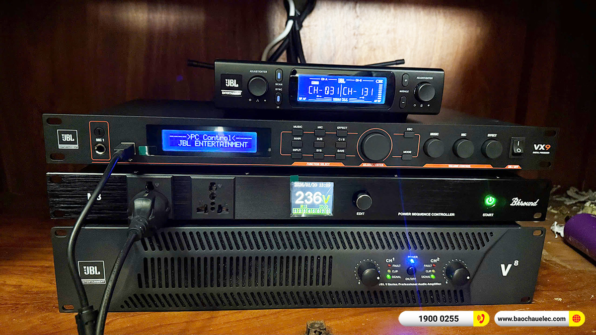 Lắp đặt dàn karaoke JBL hơn 79tr cho cô Tiến tại Hưng Yên