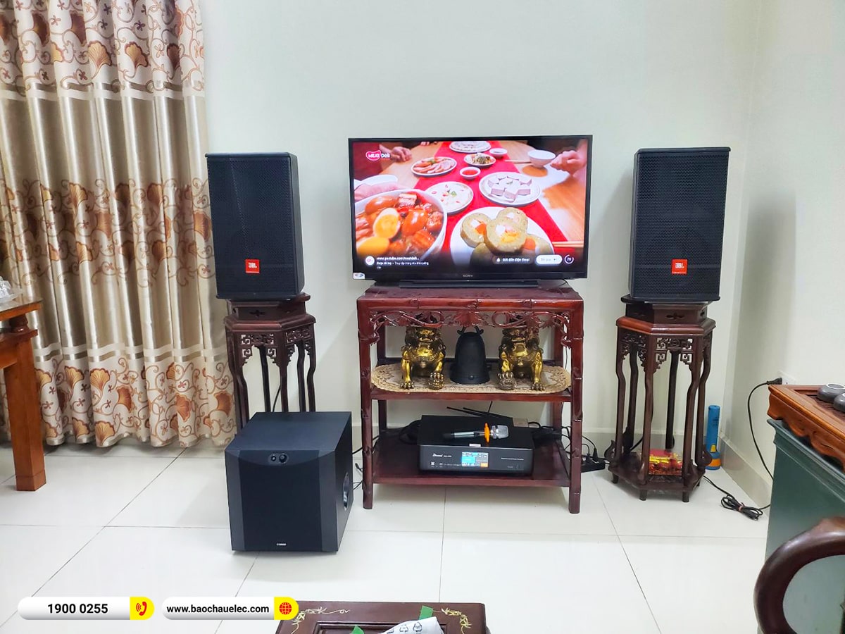 Lắp đặt dàn karaoke JBL hơn 45tr cho cô Tú tại Hà Nội (JBL CV1070, BKSound DKA 6500, NS-SW300)