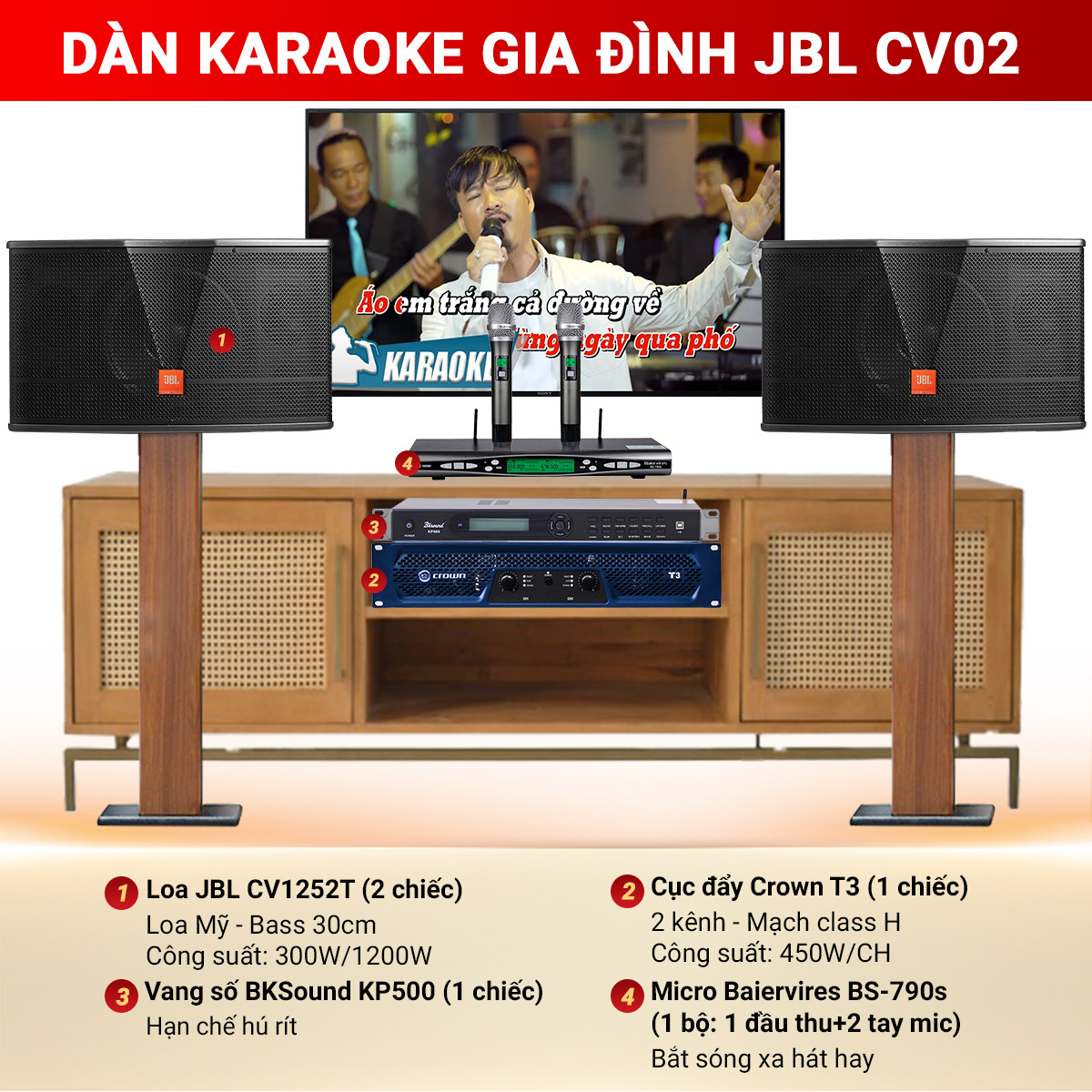 dàn karaoke gia đình JBL CV02