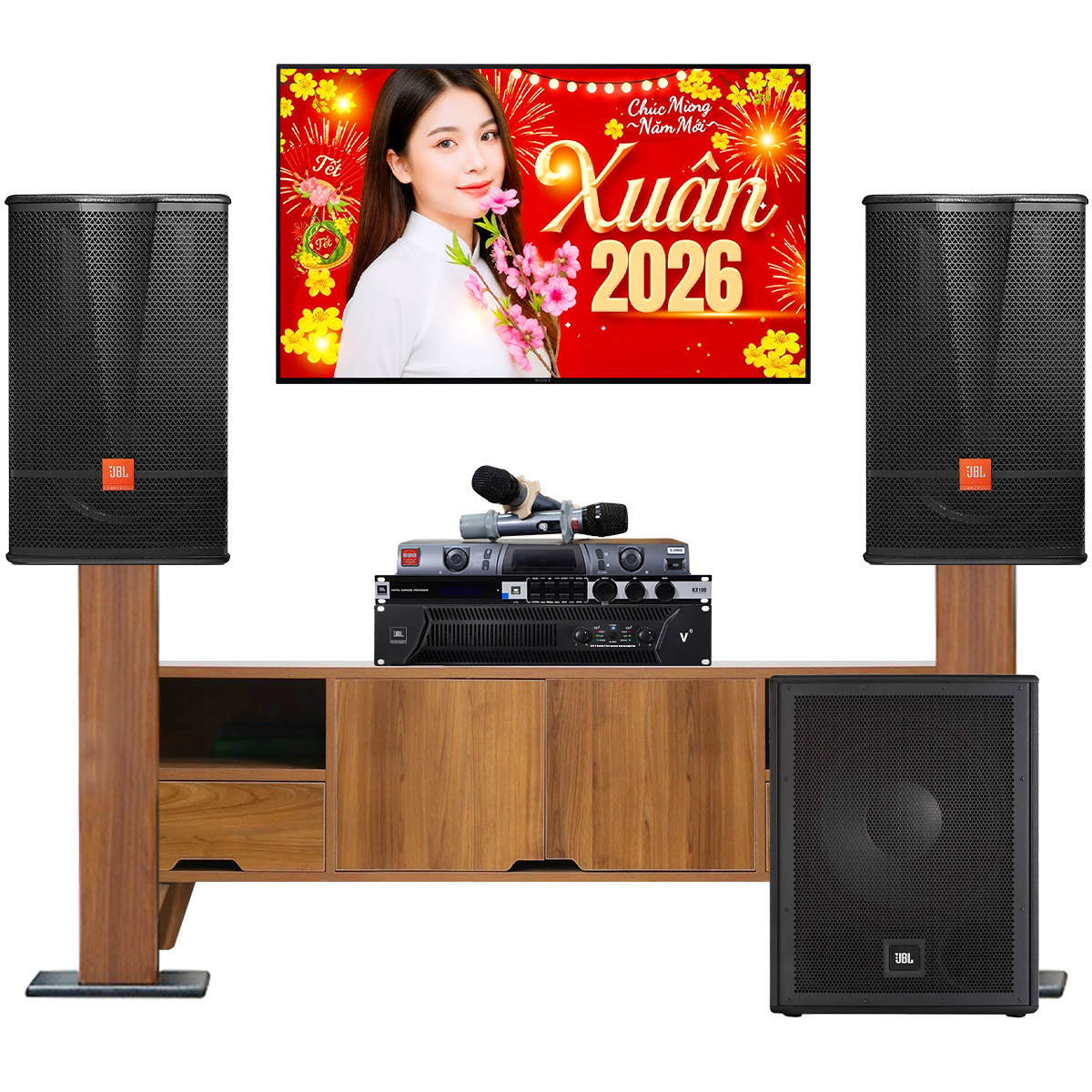 D&agrave;n karaoke gia đ&igrave;nh JBL CV07