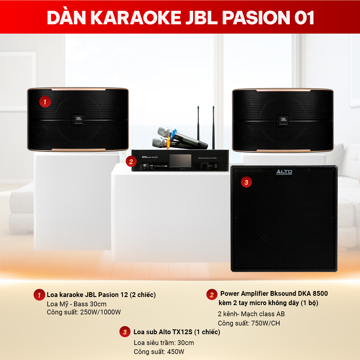 Dàn karaoke JBL Pasion 01