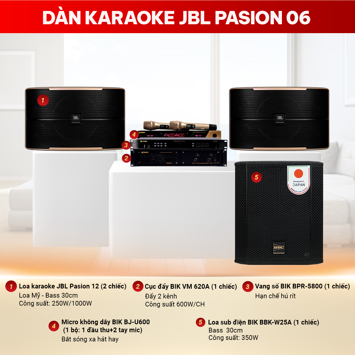 D&agrave;n karaoke JBL Pasion 06