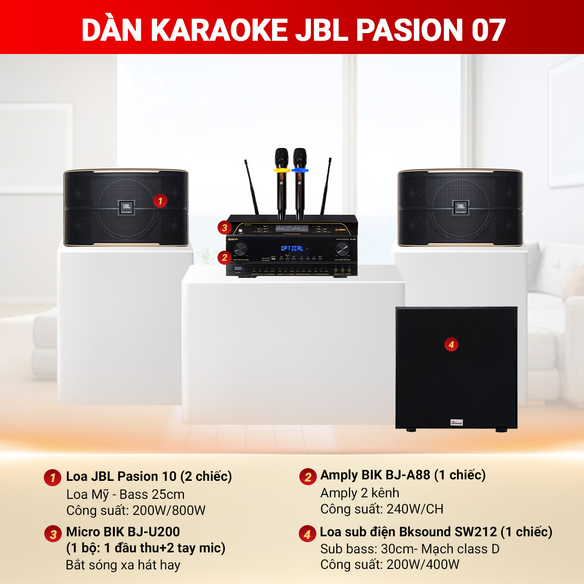 D&agrave;n karaoke JBL Pasion 07